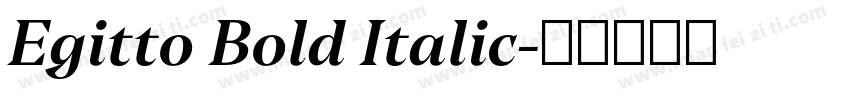 Egitto Bold Italic字体转换